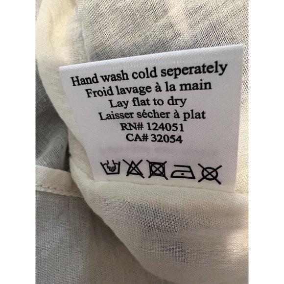 The Odells Maxi Seville Dress Cream Blue Cotton Washable - Picture 16 of 16